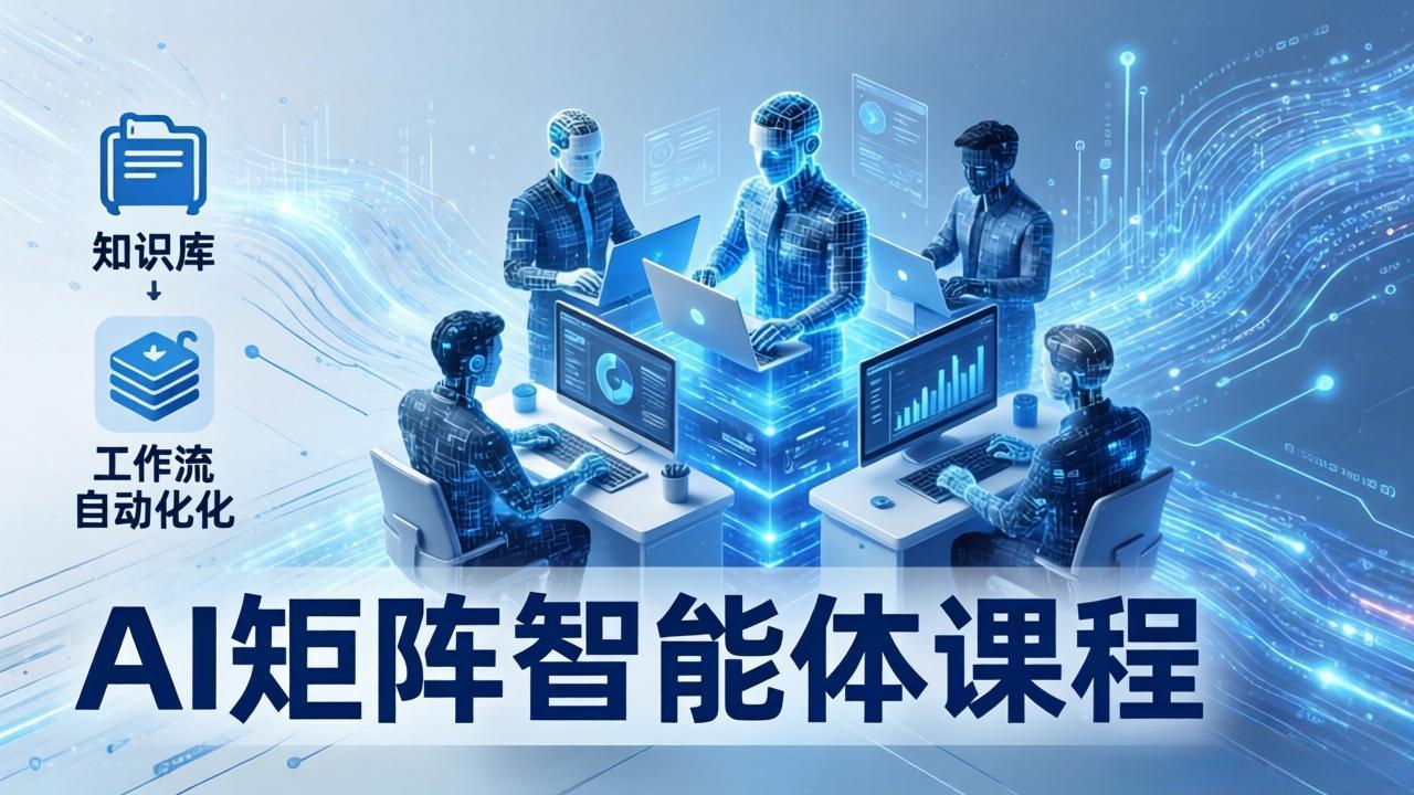 AI矩阵智能体实战:100个数字员工批量生产内容,文本知识库+工作流自动化全搞定-资源站