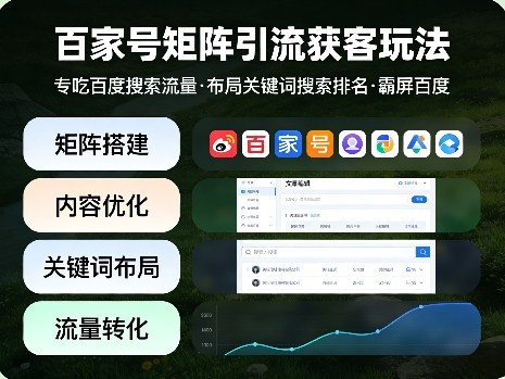 百家号矩阵引流获客玩法，专吃百度搜索流量，布局关键词搜索排名，霸屏百度-资源站