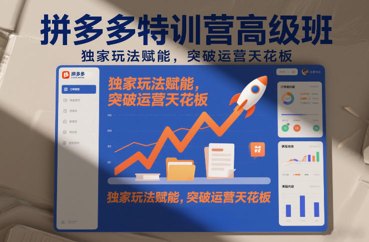 拼多多特训营高阶班，独家玩法赋能，突破运营天花板(更新26年3月27日)-资源站
