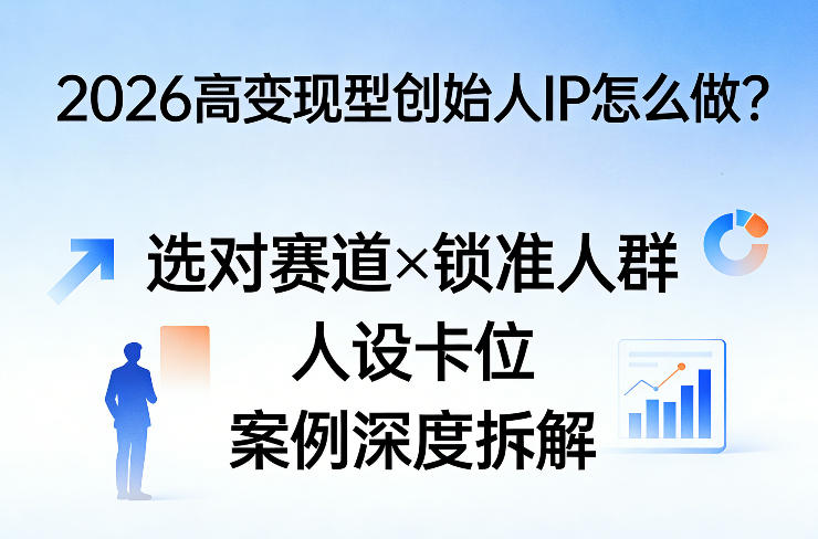 2026高变现型创始人IP怎么做？选对赛道×锁准人群×人设卡位×案例深度拆解-资源站