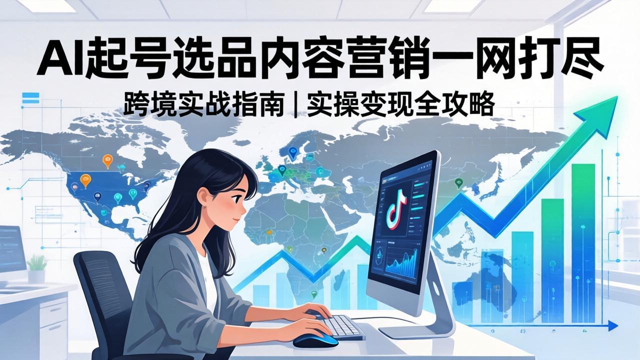 2026 TikTok 跨境AI实操：从零基础到变现全流程，AI起号选品内容营销一网打尽-资源站