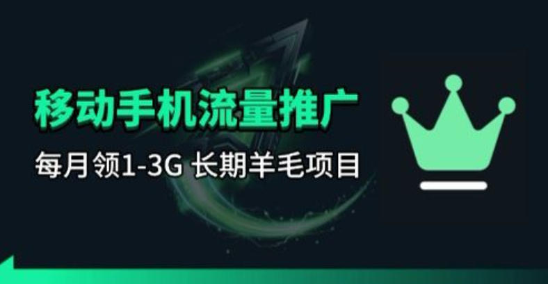 手机流量领取推广_每月一轮，刚需类的长期项目-资源站