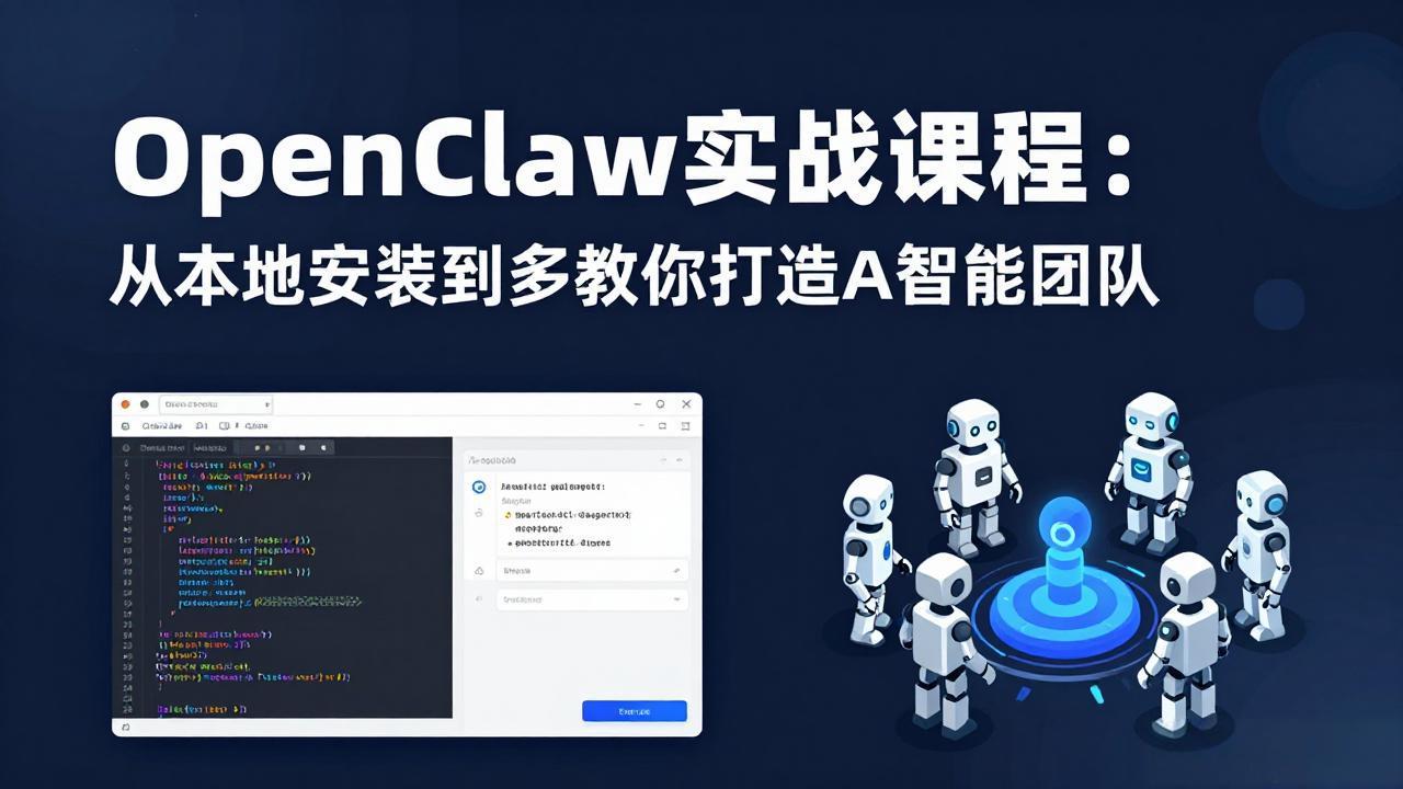 OpenClaw实战课程:从本地安装到多Agent协同,手把手教你打造AI智能团队-资源站