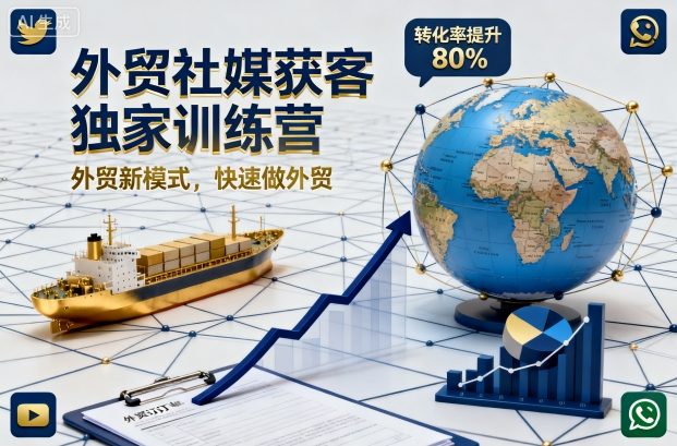 外贸社媒获客独家训练营，外贸新模式，快速做外贸(更新26年3月)-资源站