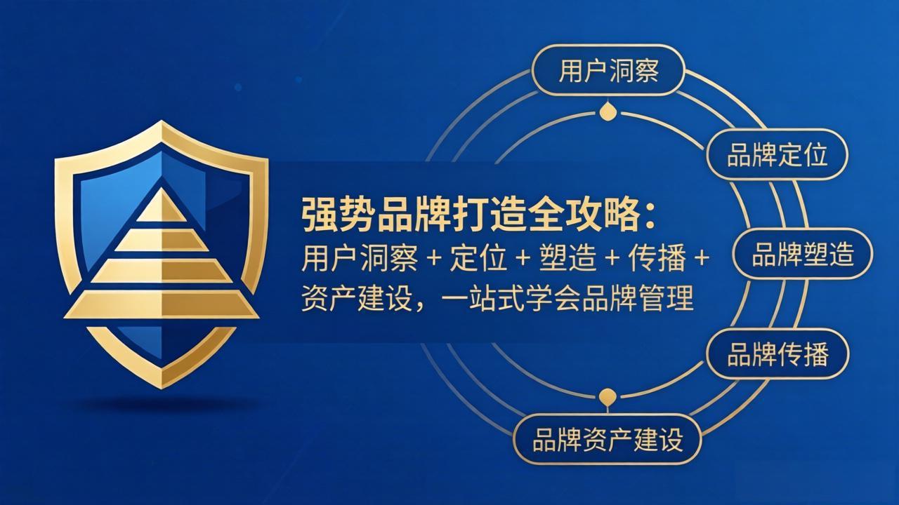 强势品牌打造全攻略：用户洞察 + 定位 + 塑造 + 传播 + 资产建设，一站式学会品牌管理-资源站