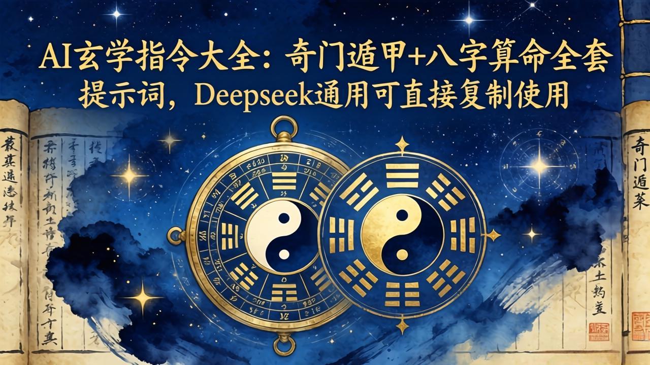 AI玄学指令大全：奇门遁甲+八字算命全套提示词，Deepseek通用可直接复制使用-资源站