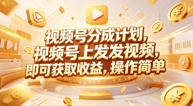 视频号分成计划，599元众筹的Red团队课程，视频号上发发视频，即可获取收益，操作简单-资源站