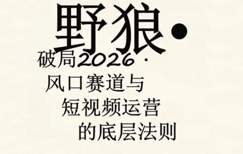 野狼团队·多平台实操运营课，覆盖AI口播、服装、好物、漫剪等热门玩法(更新4月)-资源站