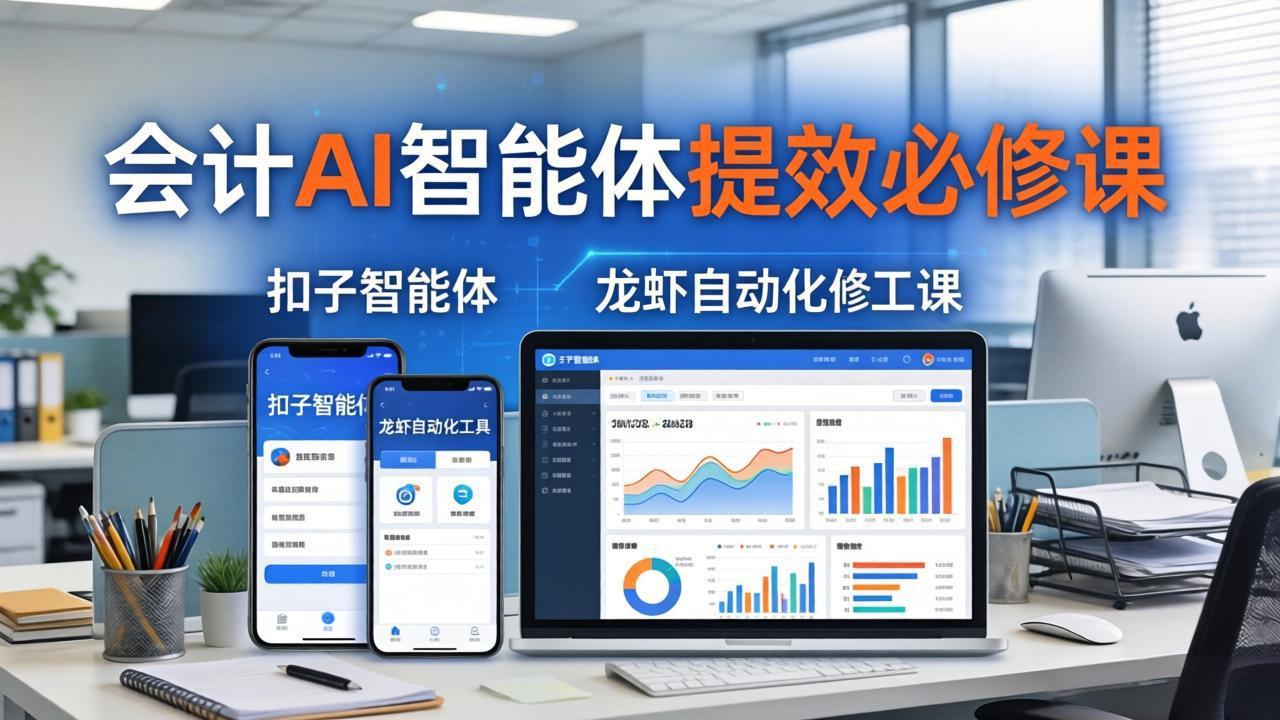 财务会计AI智能体提效必修课：扣子智能体+龙虾自动化+报表分析，一站式提升财务工作效率-资源站