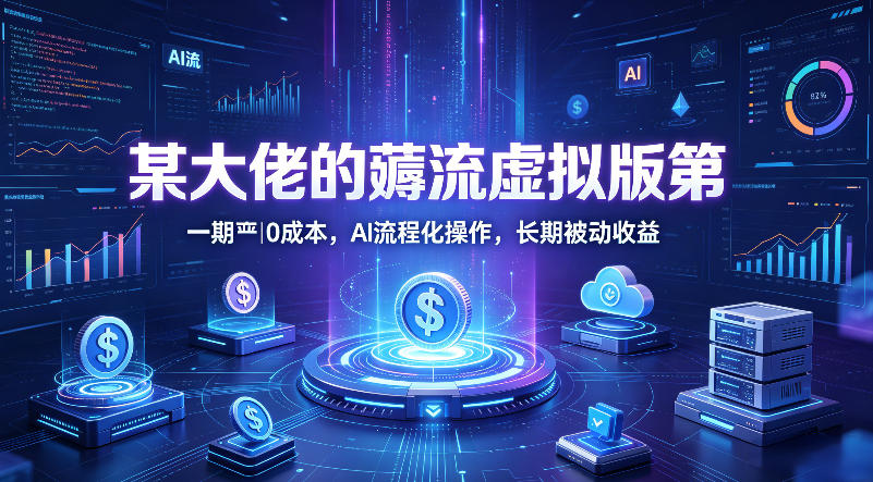 某大佬的薅流虚拟版第一期丨0成本，AI流程化操作，长期被动收益-资源站