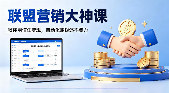 联盟营销大神课，教你用信任变现，自动化賺钱还不费力【原创双语字幕】-资源站