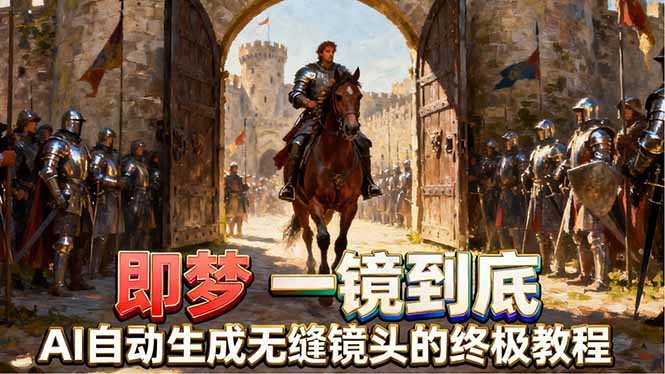 即梦AI一镜到底终极教程，智能补帧+运镜技巧，AI自动生成无缝丝滑长镜头高效出片-资源站