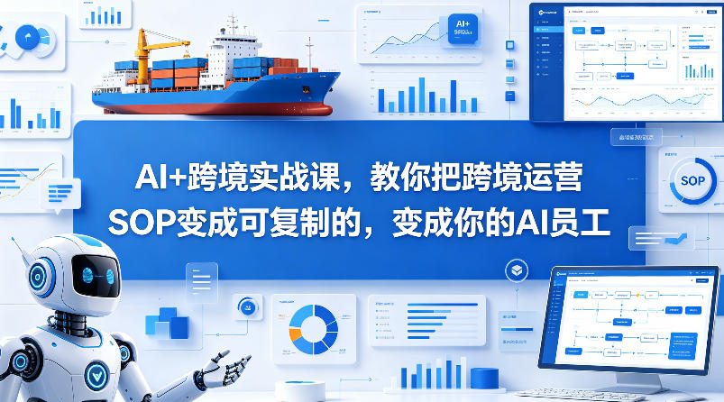 AI+跨境实战课，教你把跨境运营S0变成可复制的，变成你的AI员工-资源站