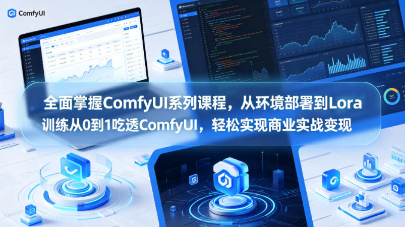 全面掌握ComfyUI系列课程，从环境部署到Lora训练从0到1吃透ComfyUI，轻松实现商业实战变现-资源站