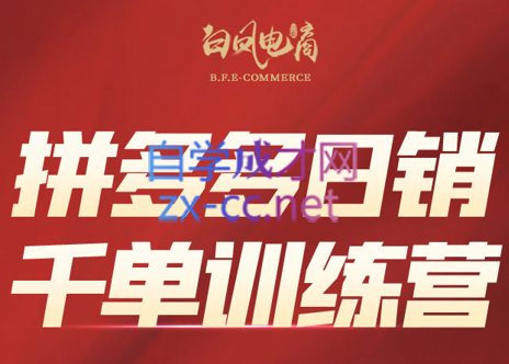 白凤电商·拼多多日销千单训练营(更新4月)-资源站