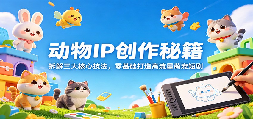 动物IP创作秘籍：拆解三大核心技法，零基础打造高流量萌宠短剧-资源站