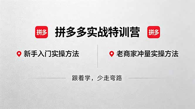 拼多多实战特训营(更新5月3-资源站