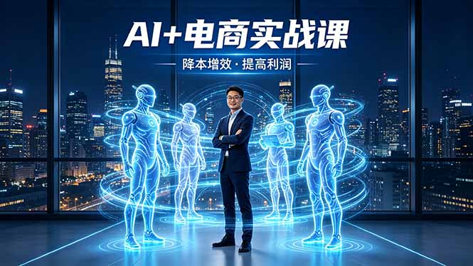 AI+电商实战课，1人+N个AI 智能体，把SOP变AI员工，实现降本增效提高利润-资源站
