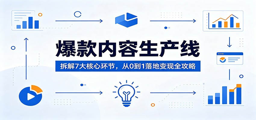 爆款内容生产线：拆解7大核心环节，从0到1落地变现全攻略-资源站