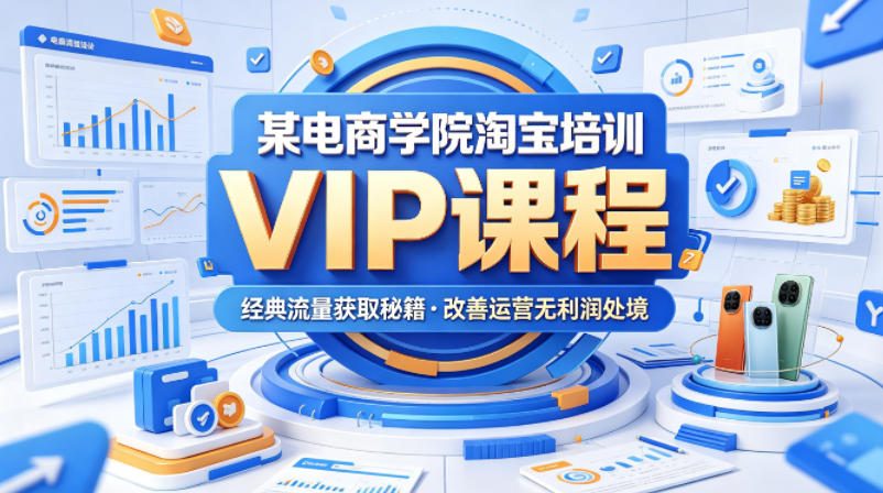 某电商学院淘宝培训VIP课程，各种经典有用的流量获取秘籍，改善运营产品没利润的处境(2026年5月)-资源站