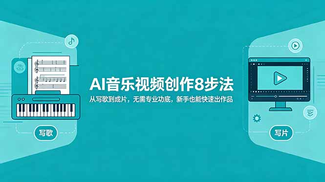 AI音乐视频创作8步法：从写歌到成片，无需专业功底，新手也能快速出作品-资源站