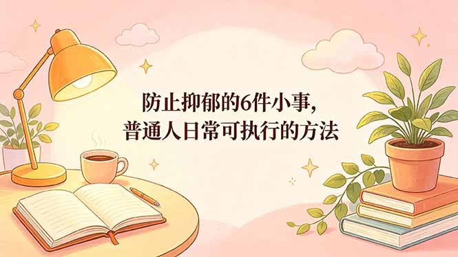 付费文章：防止抑郁的6件小事，普通人日常可执行的方法-资源站