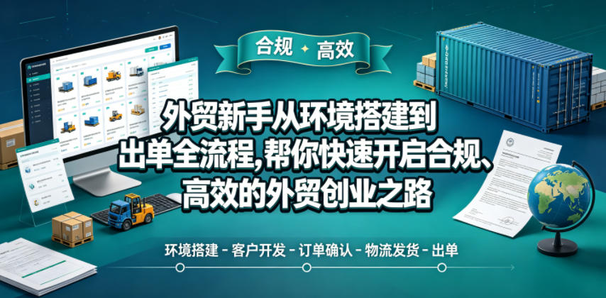 外贸新手从环境搭建到出单全流程，帮你快速开启合规、高效的外贸创业之路-资源站