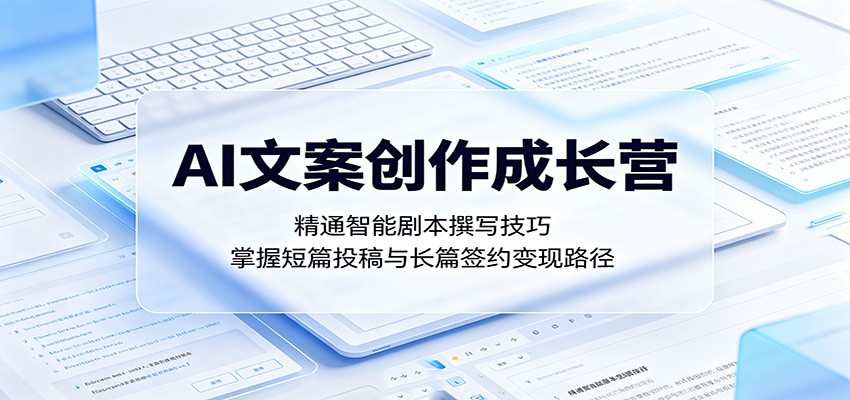 AI文案创作成长营：精通智能剧本撰写技巧，掌握短篇投稿与长篇签约变现路径-资源站