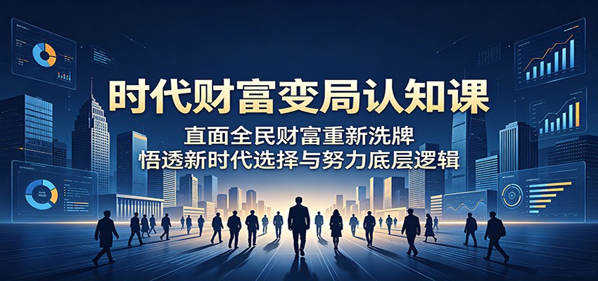 时代财富变局认知课：直面全民财富重新洗牌，悟透新时代选择与努力底层逻辑-资源站
