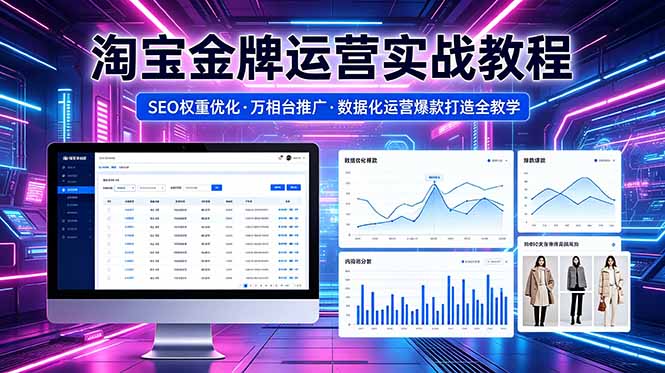 2026 淘宝金牌运营实战教程，SEO权重优化万相台推广，数据化运营爆款打造全教学-资源站