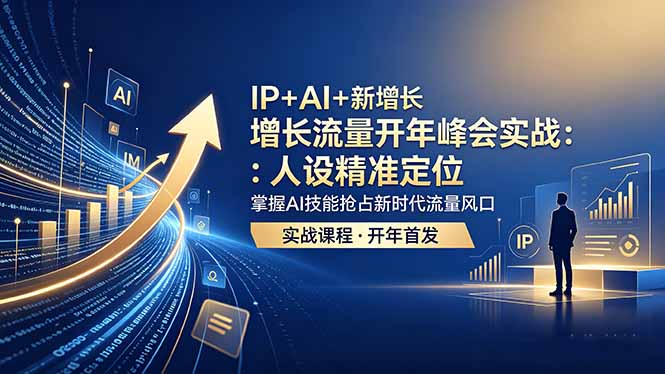 IP+AI+新增长 流量开年 峰会实战：人设精准定位 掌握AI技能抢占新时代流量风口-资源站