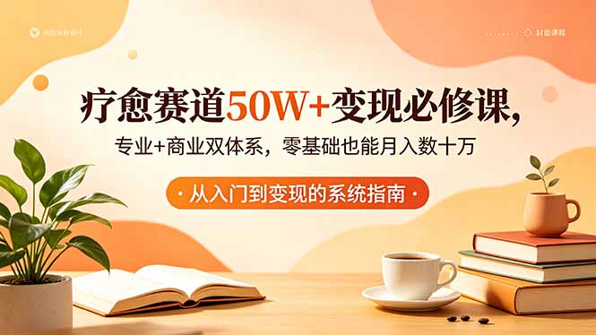 疗愈赛道50W+变现必修课，专业+商业双体系，零基础也能月入数十万-资源站