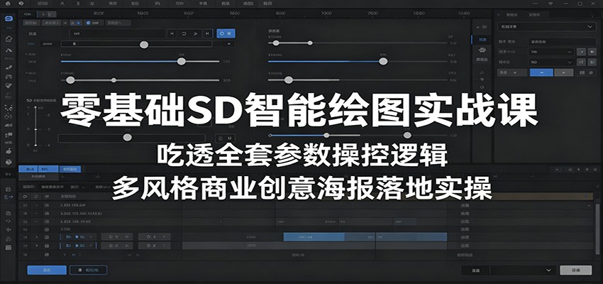 零基础SD智能绘图实战课：吃透全套参数操控逻辑，多风格商业创意海报落地实操-资源站