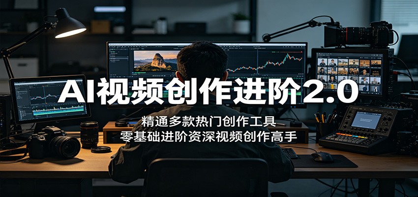 AI视频创作进阶2.0：精通多款热门创作工具，零基础进阶资深视频创作高手-资源站