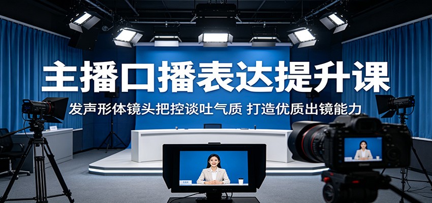 主播口播表达提升课：发声形体镜头把控谈吐气质，打造优质出镜能力-资源站