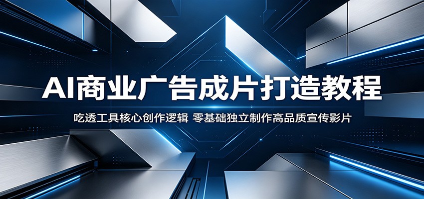 AI商业广告成片打造教程：吃透工具核心创作逻辑，零基础独立制作高品质宣传影片-资源站