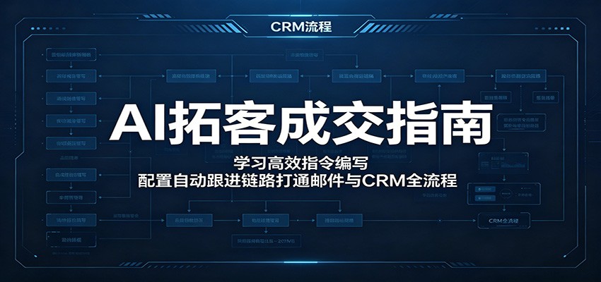 AI拓客成交指南：学习高效指令编写，配置自动跟进链路打通邮件与CRM全流程-资源站