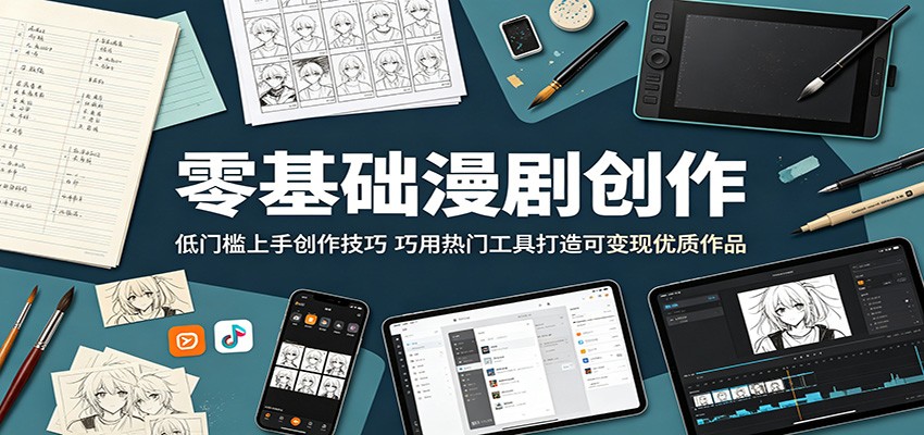 零基础漫剧创作：低门槛上手创作技巧，巧用热门工具打造可变现优质作品-资源站