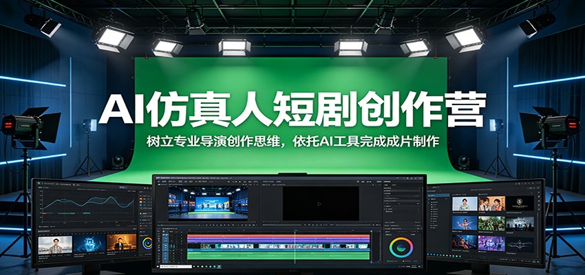 AI仿真人短剧创作营：树立专业导演创作思维，依托AI工具完成成片制作-资源站