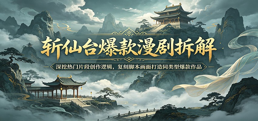 斩仙台爆款漫剧拆解：深挖热门片段创作逻辑，复刻脚本画面打造同类型爆款作品-资源站
