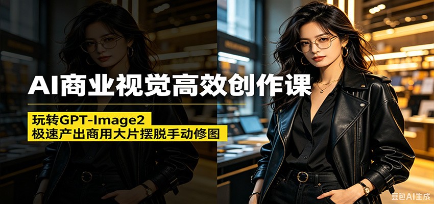 AI商业视觉高效创作课:玩转GPT-Image2,极速产出商用大片摆脱手动修图(更新)-资源站