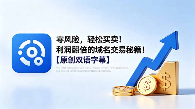零风险,轻松买卖!利润翻倍的域名交易秘籍!【原创双语字幕】-资源站