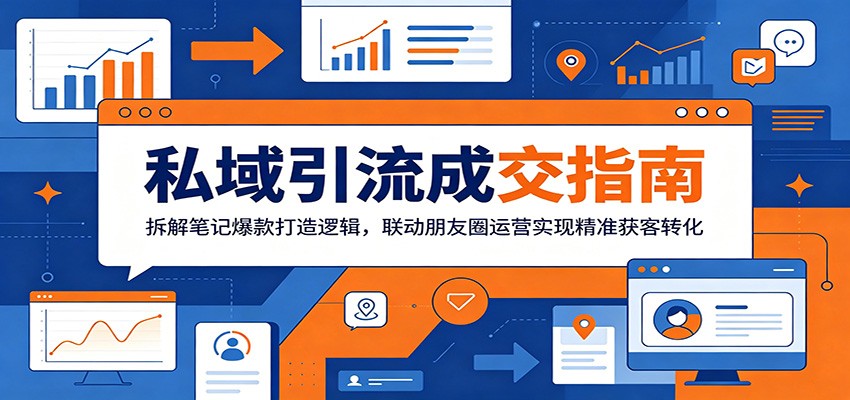 私域引流成交指南：拆解笔记爆款打造逻辑，联动朋友圈运营实现精准获客转化-资源站