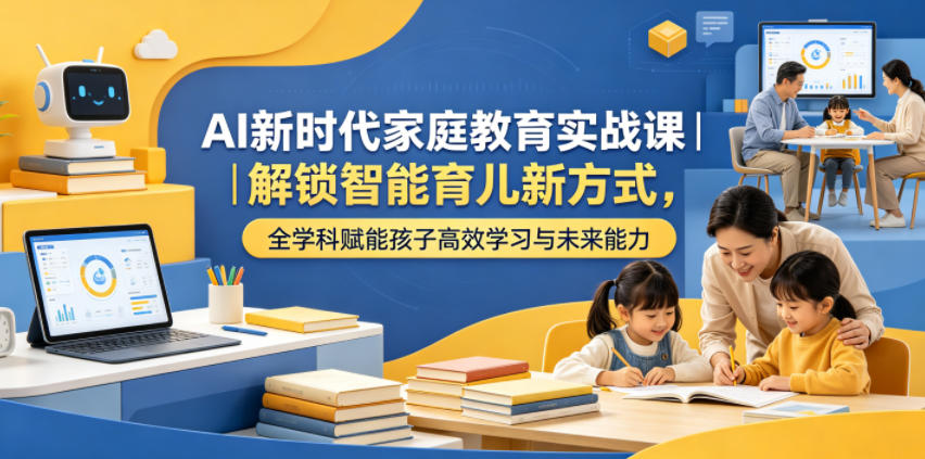 AI新时代家庭教育实战课｜解锁智能育儿新方式，全学科赋能孩子高效学习与未来能力-资源站