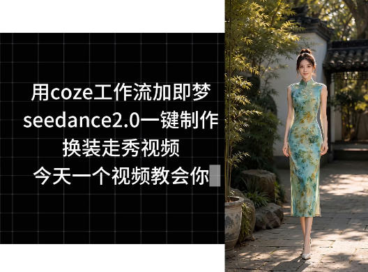 用coze工作流加即梦seedance2.0一键制作换装走秀视频，今天一个视频教会你-资源站