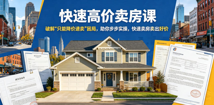 快速高价卖房课,破解“只能降价速卖”困局,助你步步实操,快速卖房卖出好价(更新2026)-资源站
