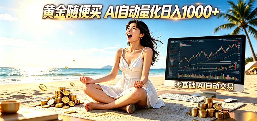 黄金随便买?AI自动外汇量化交易 在家当皇帝 日入1000+-资源站