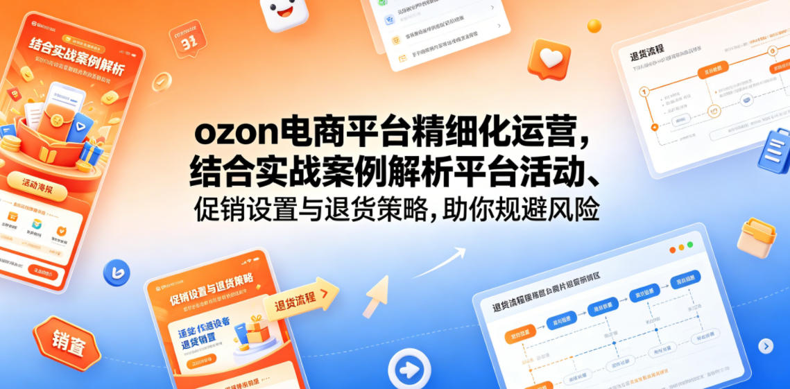 ozon电商平台精细化运营，结合实战案例解析平台活动、促销设置与退货策略，助你规避风险、提升销量-资源站