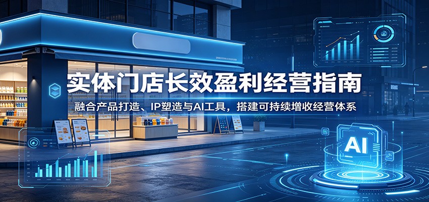 实体门店长效盈利经营指南：融合产品打造、IP塑造与AI工具，搭建可持续增收经营体系-资源站