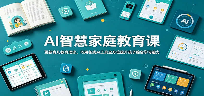 AI智慧家庭教育课：更新育儿教育理念，巧用各类AI工具全方位提升孩子综合学习能力-资源站